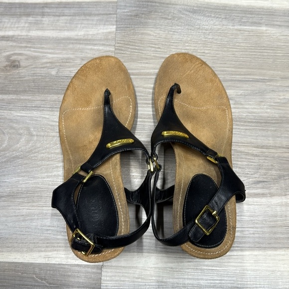 🚩 Lauren Ralph Lauren Elegant Black and Tan Women's Sandals size 8.5 - Picture 5 of 7